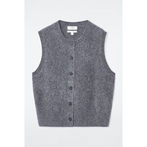 WORN ONCE COS Brushed Cashmere Vest in Grey Size S